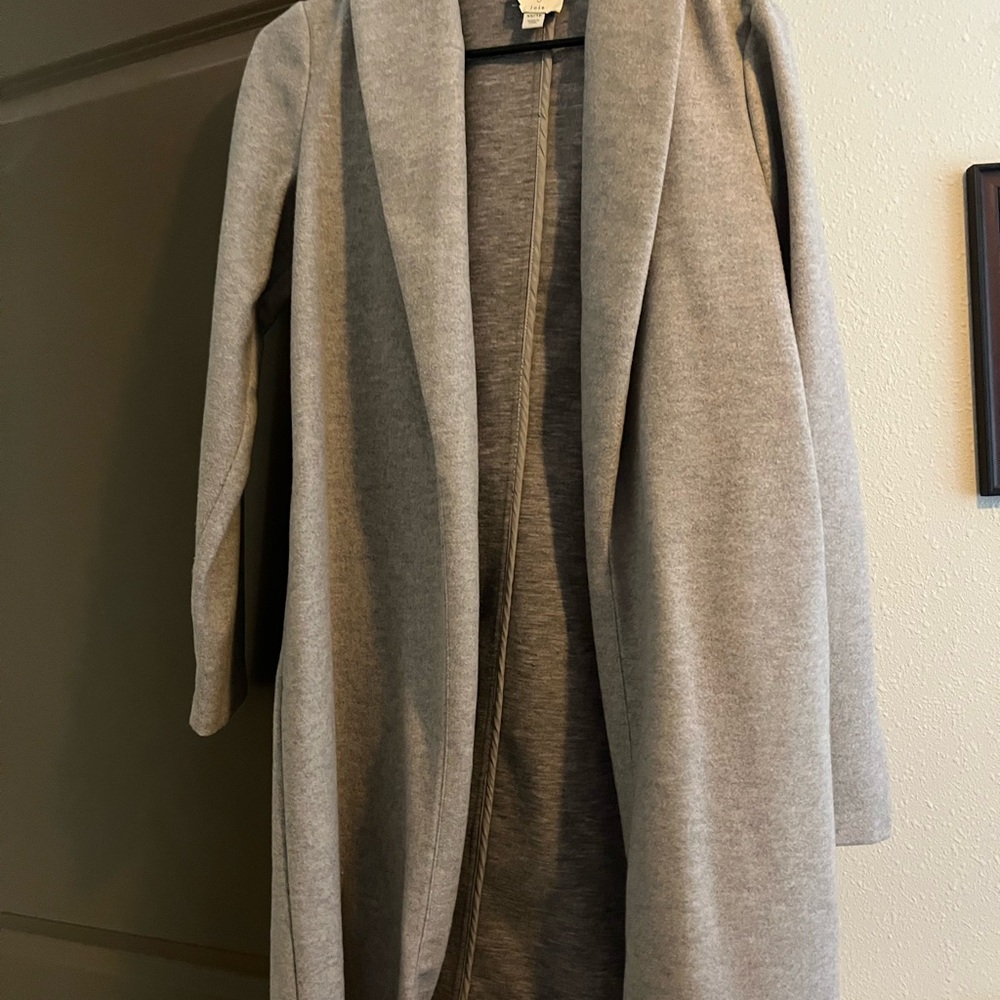 Joie Heather Gray Open-Front Long Cardigan
